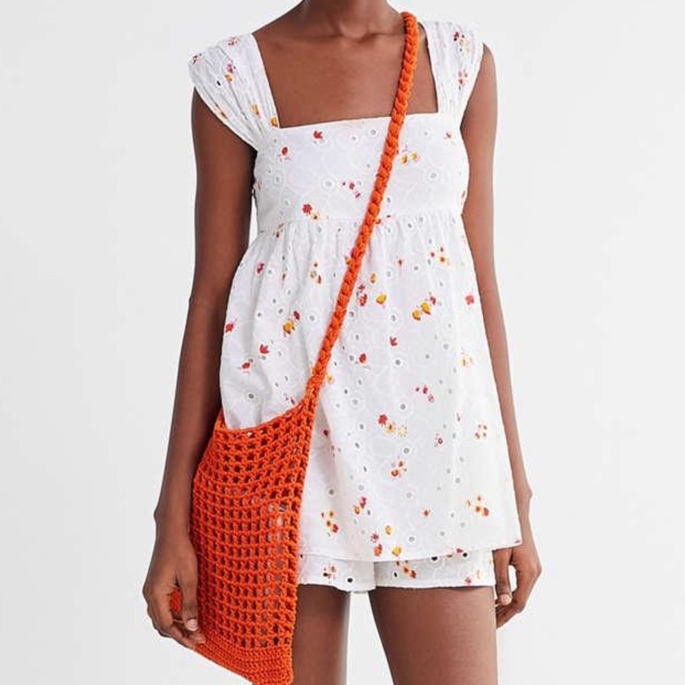 Urban Outfitters Tiana Eyelet Babydoll Romper